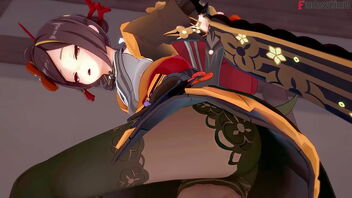Get a full POV experience of Chiori's blowjob and other Genshin Impact scenes on Sheer & PTRN: Fantasyking3
