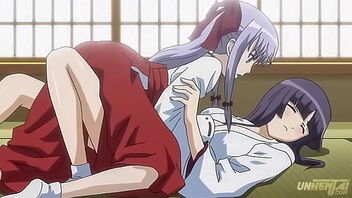 Step-sisters caught in the act of touching each other in an uncensored hentai video