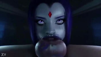 Beautiful anime with Raven X and Widowmaker SFM with big boobs and deepthroat action