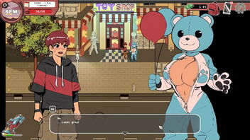 Yoga instructor gets milk shower in this Hentai game.