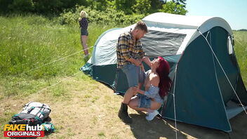 Cheating fiancé gets it hard in the woods with his wife’s best friend on Fakehub