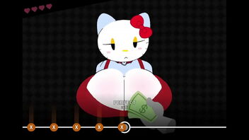 HelloKitty in action in the fun video game Beatbanger