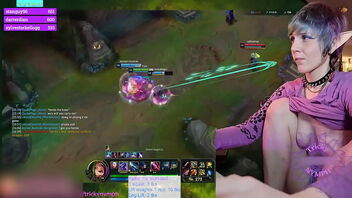 A petite nymph plays League of Legends on Chaturbate and she is 25 years old and plays Jinx.