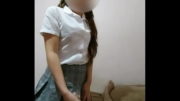 A young girl who is a student at a public institute is seductive and performs oral sex on her stepbrother for money.