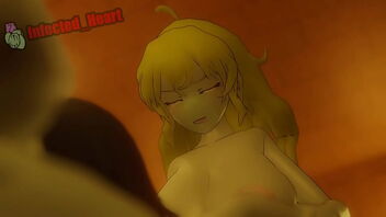 Futa Yang Dominates Raven and Ruby in the sauna in this hentai video.