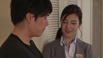 Beautiful Japanese wedding planner Iori Furukawa gives a special treat to the groom on his wedding day.