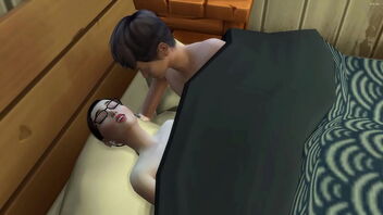 Stepmother and stepson sleep together and get intimate in Spain