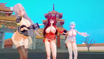 2D animated Chinese New Year celebration with MMD virtual YouTubers