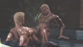 Aquaman encounters another version of himself, Derek SFM, in a gay scene.