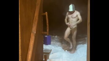 Public bathhouse frolic in a Russian village: gay sex and amateur fun